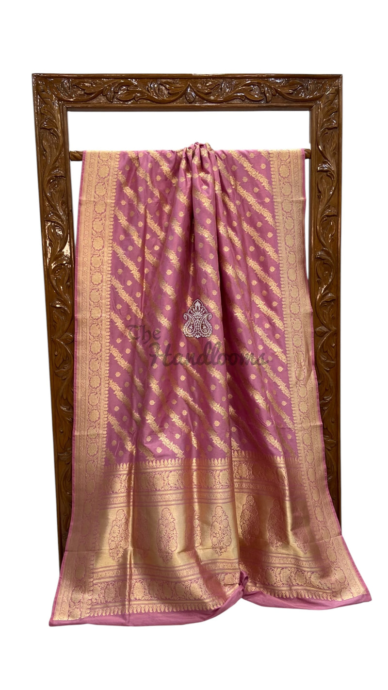 Pure Katan Silk Banarasi Handloom Saree - All Over Kadiyal Jaal Work - The Handlooms