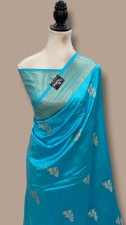 Pure Chiniya Silk Khaddi Handloom Banarasi Saree - The Handlooms