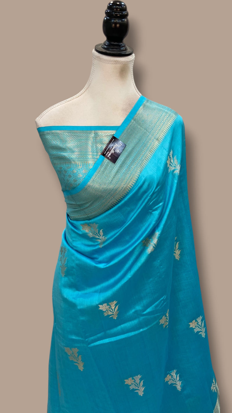 Pure Chiniya Silk Khaddi Handloom Banarasi Saree - The Handlooms