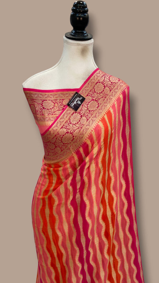 Rangkat Pure Chiffon Khaddi Banarasi Saree - The Handlooms