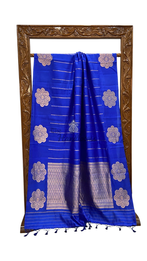 Pure Katan Silk Banarasi Handloom Saree - All Over Chex - The Handlooms