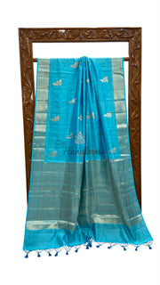 Pure Chiniya Silk Khaddi Handloom Banarasi Saree - The Handlooms