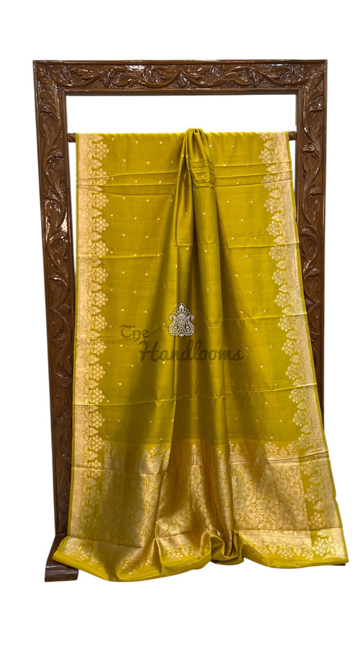 Pure Katan Silk Banarasi Handloom Saree - All Over Kadua Motifs - The Handlooms
