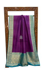 Pure Katan Silk Banarasi Handloom Saree - All Over Kadua Motifs - The Handlooms