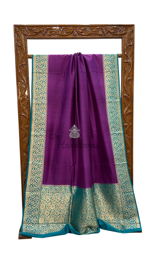 Pure Katan Silk Banarasi Handloom Saree - All Over Kadua Motifs - The Handlooms