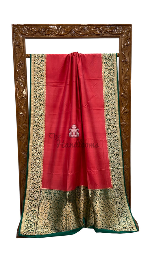 Pure Katan Silk Banarasi Handloom Saree - All Over Kadua Motifs - The Handlooms