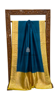 Pure Katan Silk Banarasi Handloom Saree - All Over Kadua Motifs - The Handlooms