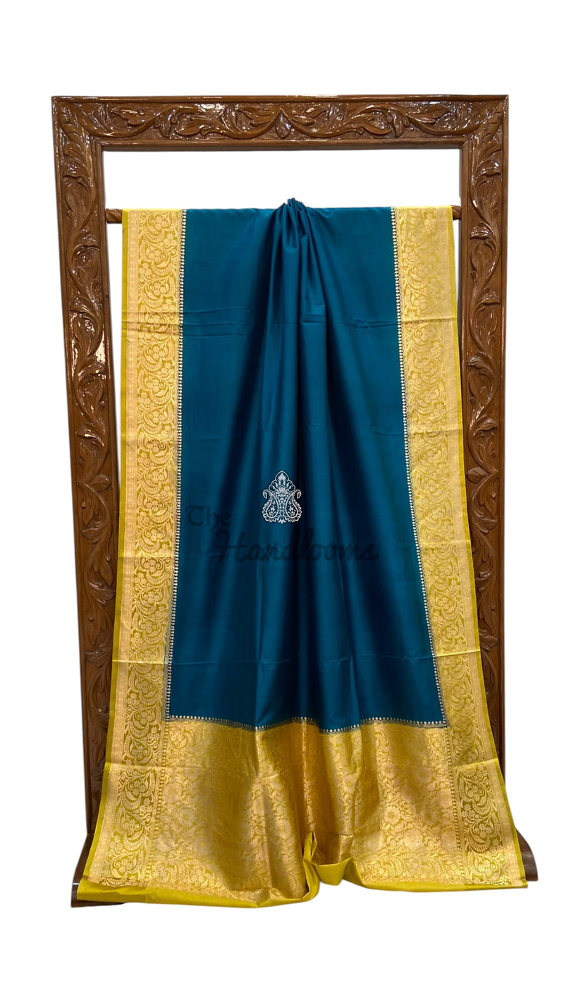Pure Katan Silk Banarasi Handloom Saree - All Over Kadua Motifs - The Handlooms