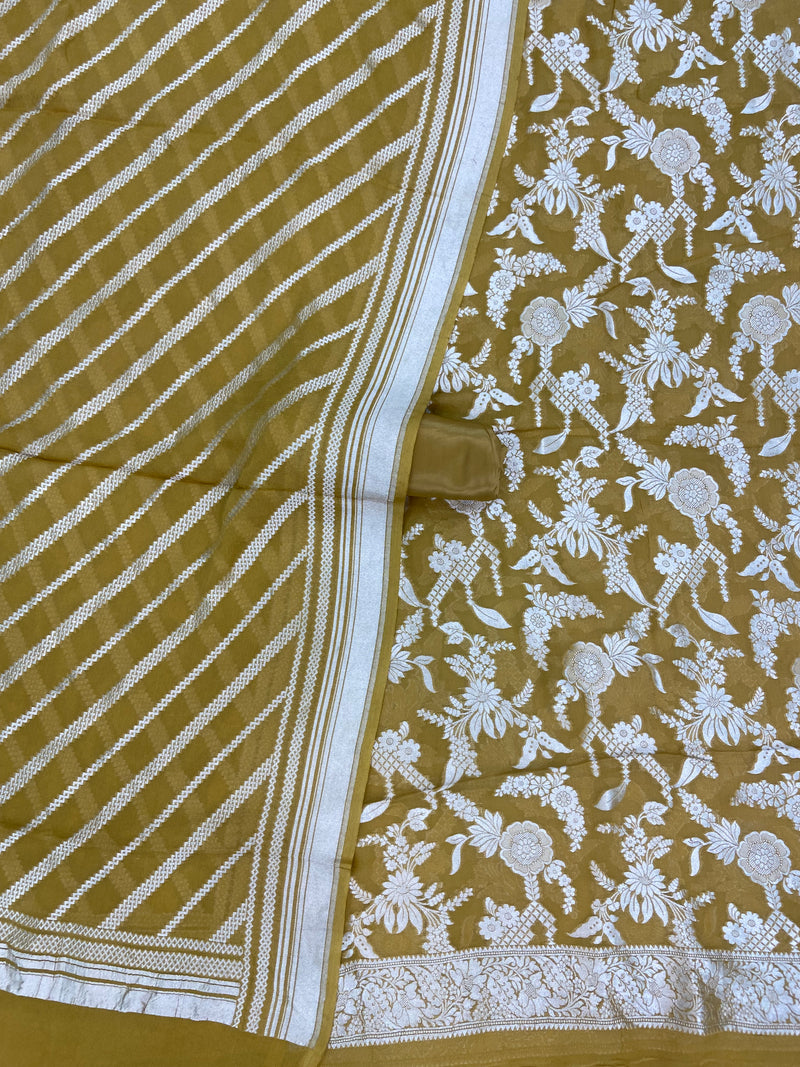 Khaddi Georgette Banarasi Dress material - The Handlooms