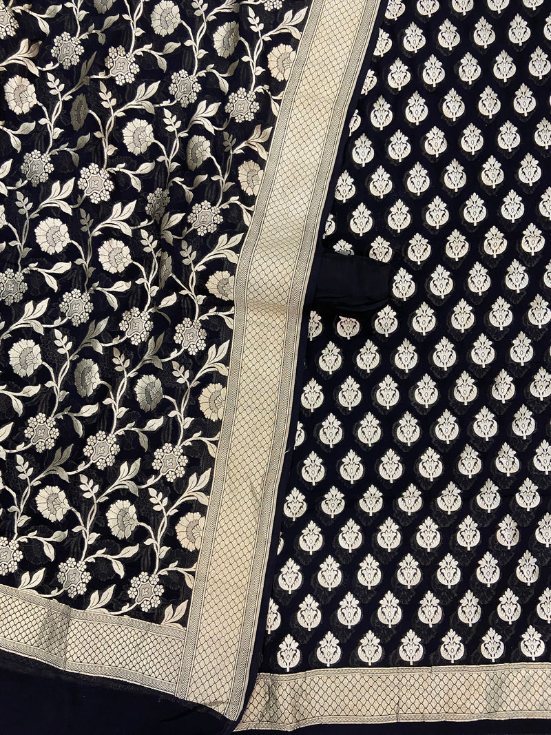 Khaddi Georgette Banarasi Dress material - The Handlooms