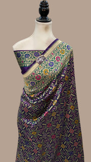 Regal Pure Katan Silk Banarasi Saree – Handwoven Tanchui Brocade With Meenakari - The Handlooms