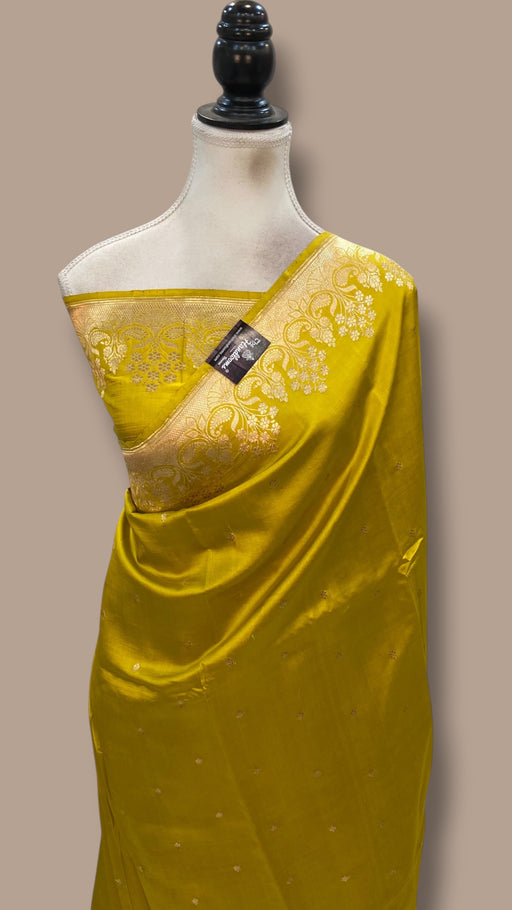 Pure Katan Silk Banarasi Handloom Saree - All Over Kadua Motifs - The Handlooms