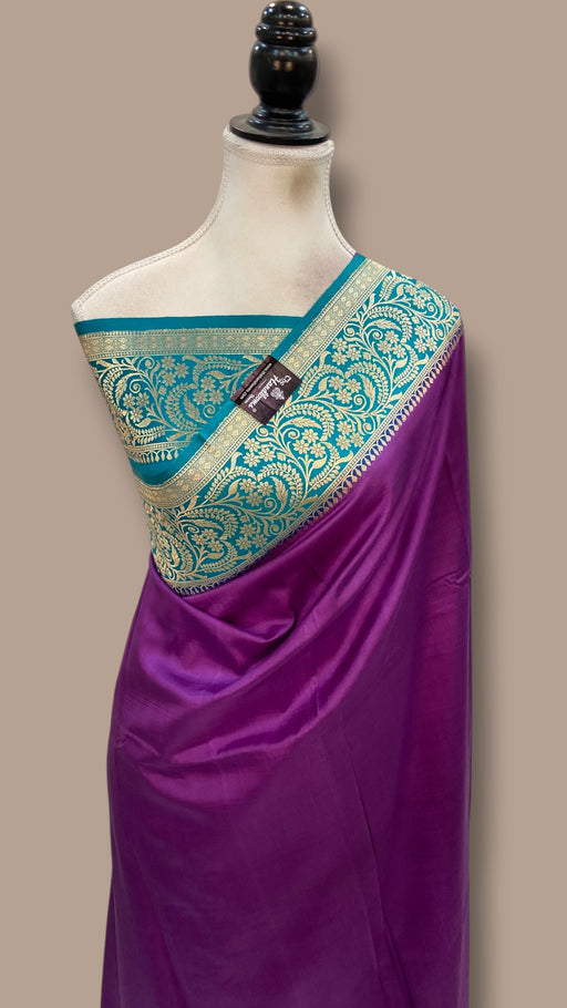 Pure Katan Silk Banarasi Handloom Saree - All Over Kadua Motifs - The Handlooms