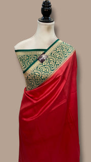 Pure Katan Silk Banarasi Handloom Saree - All Over Kadua Motifs - The Handlooms