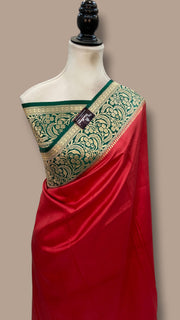 Pure Katan Silk Banarasi Handloom Saree - All Over Kadua Motifs - The Handlooms