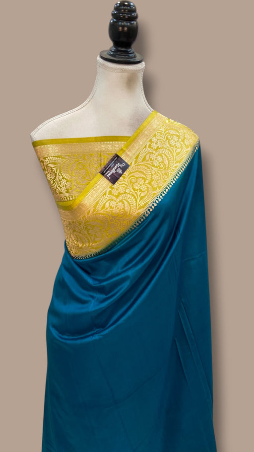 Pure Katan Silk Banarasi Handloom Saree - All Over Kadua Motifs - The Handlooms