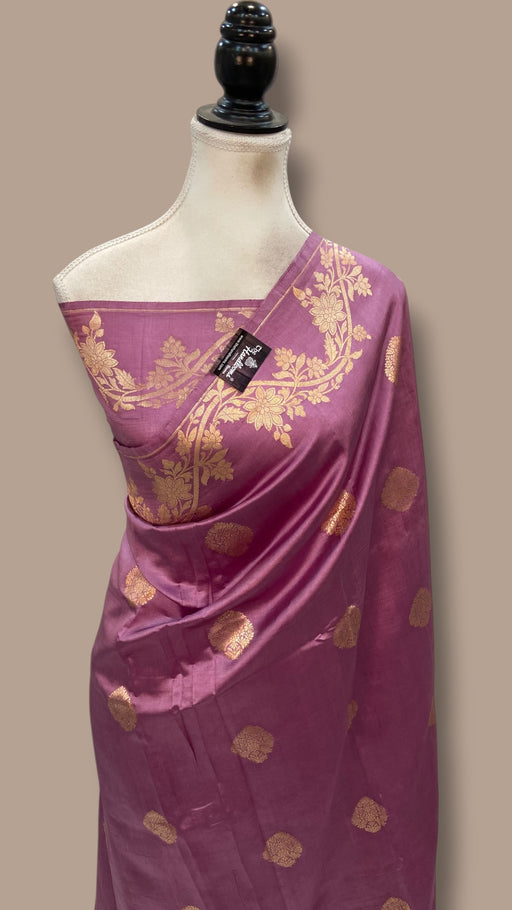 Pure Katan Silk Banarasi Handloom Saree - All Over Kadua Motifs - The Handlooms