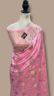 Pure Dupion Silk Banarasi Saree - The Handlooms