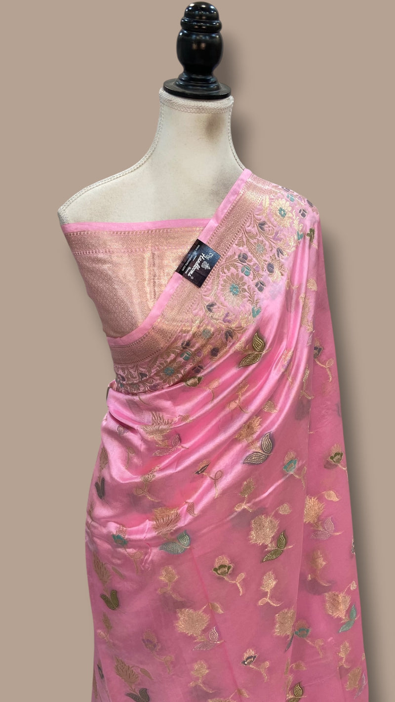 Pure Dupion Silk Banarasi Saree - The Handlooms