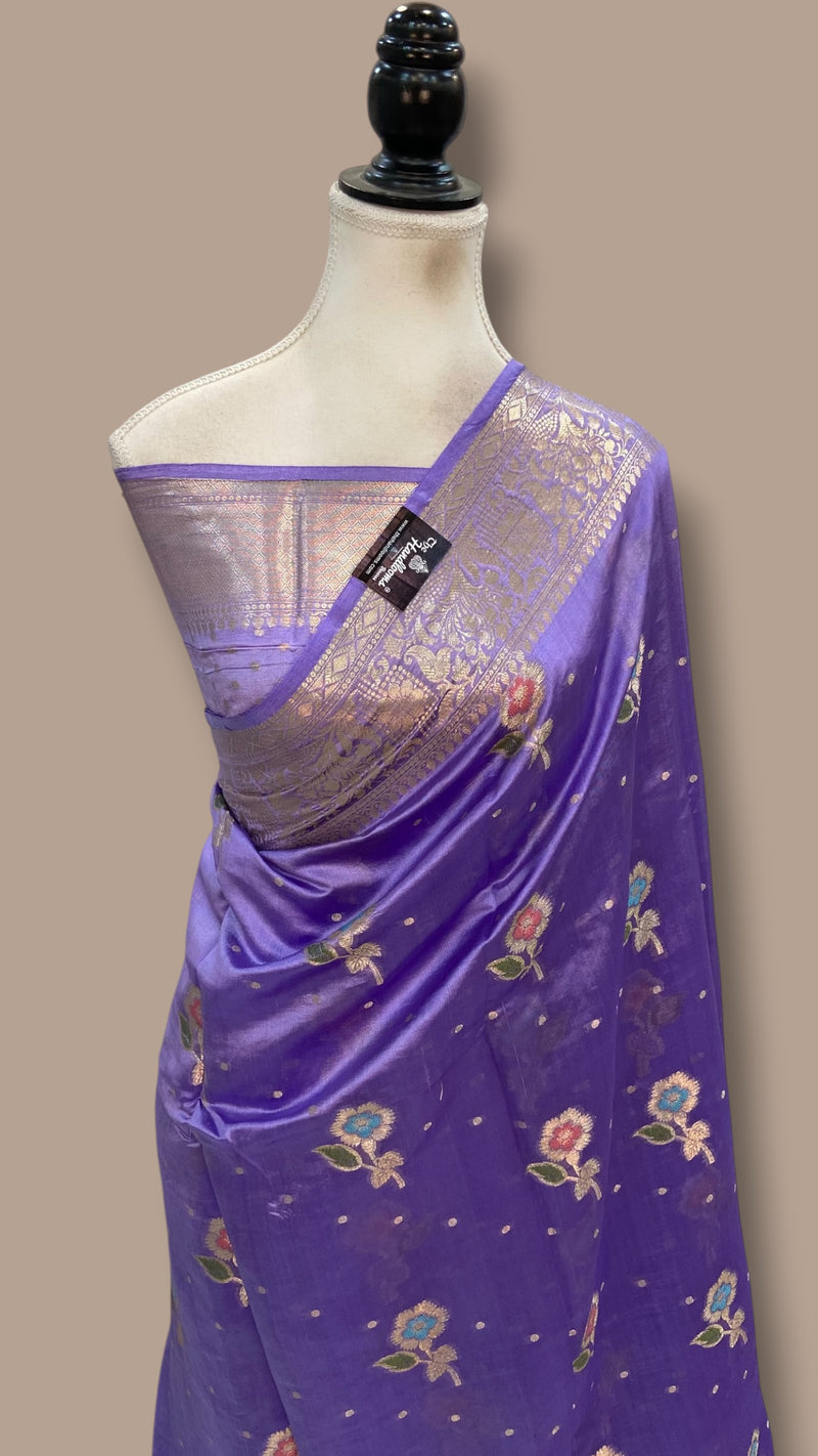 Pure Dupion Silk Banarasi Saree - The Handlooms