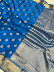 Pure Katan Silk Banarasi Handloom Saree - All over Jaal work - The Handlooms