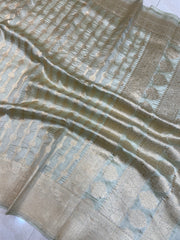 Pure Chiniya Silk Khaddi Handloom Banarasi Saree - The Handlooms