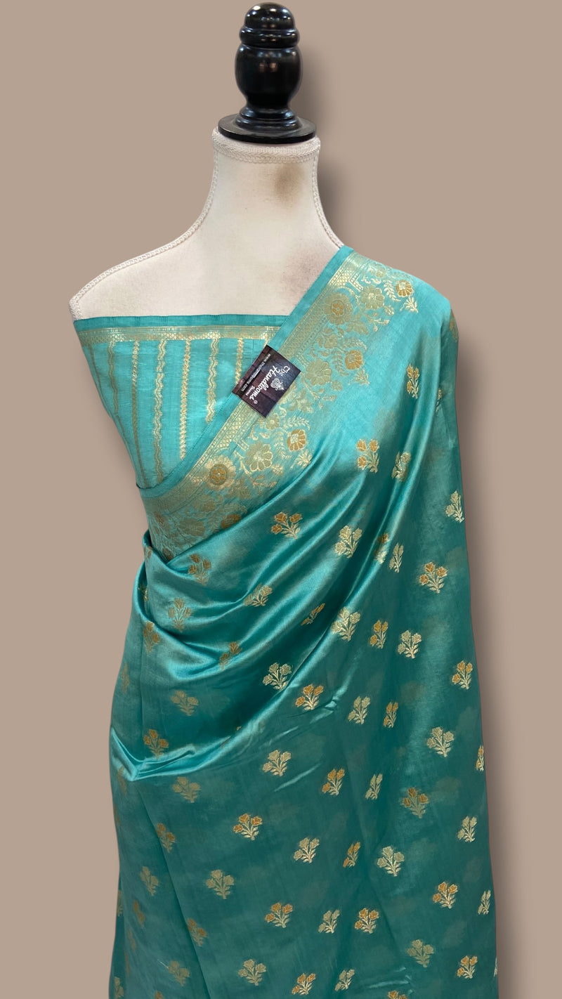 Pure Dupion Silk Banarasi Saree - The Handlooms