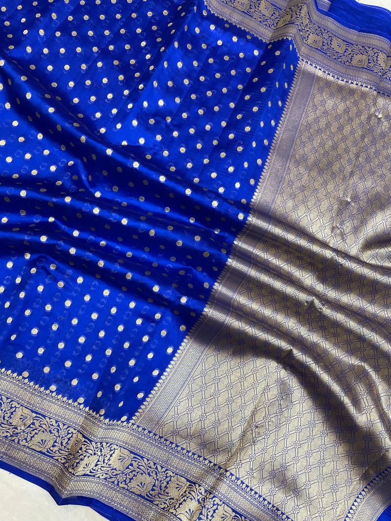 Pure Chiniya Silk Khaddi Handloom Banarasi Saree - The Handlooms
