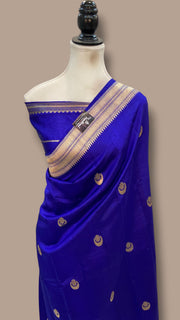 Pure Katan Silk Banarasi Handloom Saree - All Over Kadua Motifs - The Handlooms