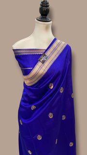 Pure Katan Silk Banarasi Handloom Saree - All Over Kadua Motifs - The Handlooms