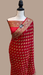 Red Pure Chiffon Khaddi Banarasi Saree - The Handlooms