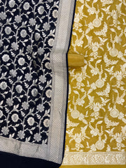 Khaddi Georgette Banarasi Dress material - The Handlooms