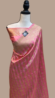 Pure Chiniya Silk Khaddi Handloom Banarasi Saree - The Handlooms