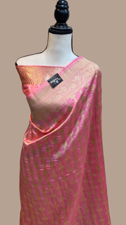 Pure Chiniya Silk Khaddi Handloom Banarasi Saree - The Handlooms