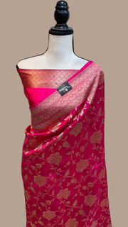 Pure Chiniya Silk Khaddi Handloom Banarasi Saree - The Handlooms