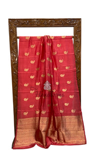 Pure Katan Silk Banarasi Handloom Saree - All over Kadua motifs - The Handlooms