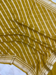 Khaddi Georgette Handloom Banarasi Dupatta - The Handlooms