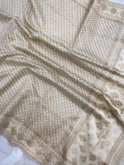 Pure Cotton Banarasi Handloom Dupatta - The Handlooms