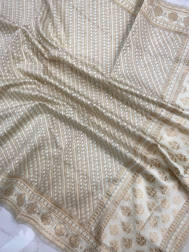 Pure Cotton Banarasi Handloom Dupatta - The Handlooms