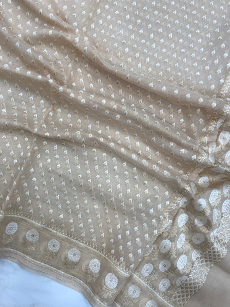 Pure Cotton Banarasi Handloom Dupatta - The Handlooms