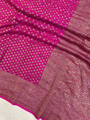 Pure Khaddi Georgette Banarasi Saree -  Antique zari - The Handlooms