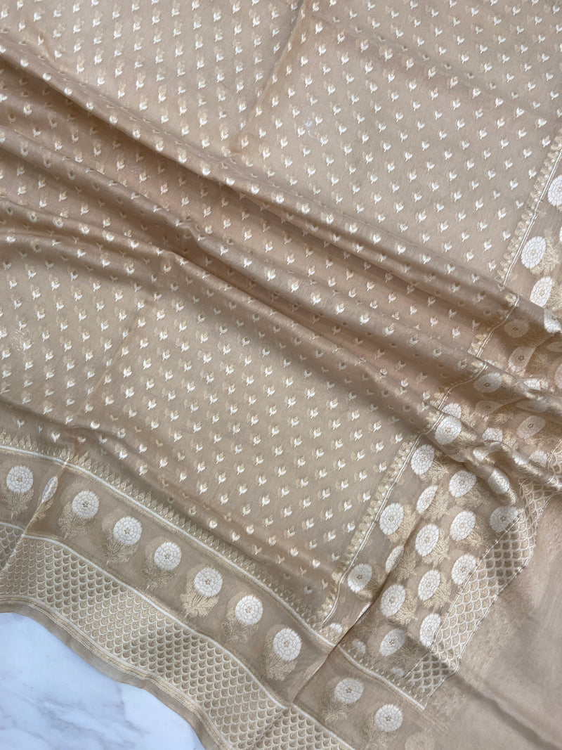 Pure Cotton Banarasi Handloom Dupatta - The Handlooms