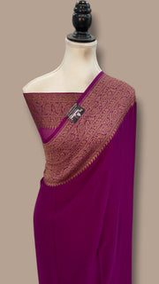 Pure Khaddi Georgette Handloom Banarasi Saree - The Handlooms