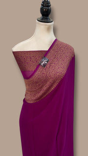 Pure Khaddi Georgette Handloom Banarasi Saree - The Handlooms