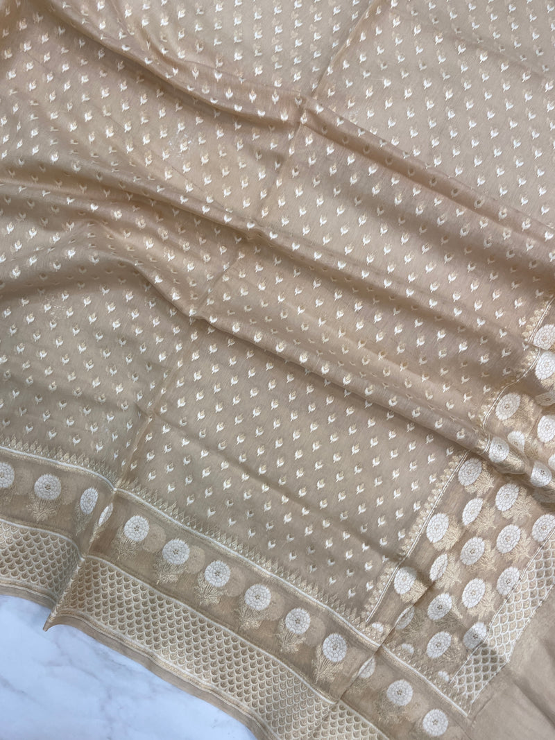Pure Cotton Banarasi Handloom Dupatta - The Handlooms