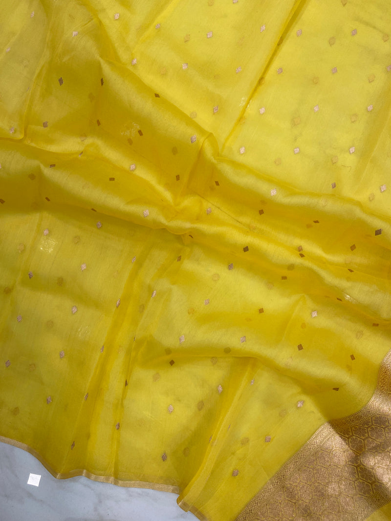 Pure kora Banarasi Handloom Dupatta - The Handlooms