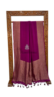 Pure Khaddi Georgette Handloom Banarasi Saree - The Handlooms