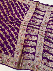 Pure Chiffon Khaddi Banarasi Saree - The Handlooms