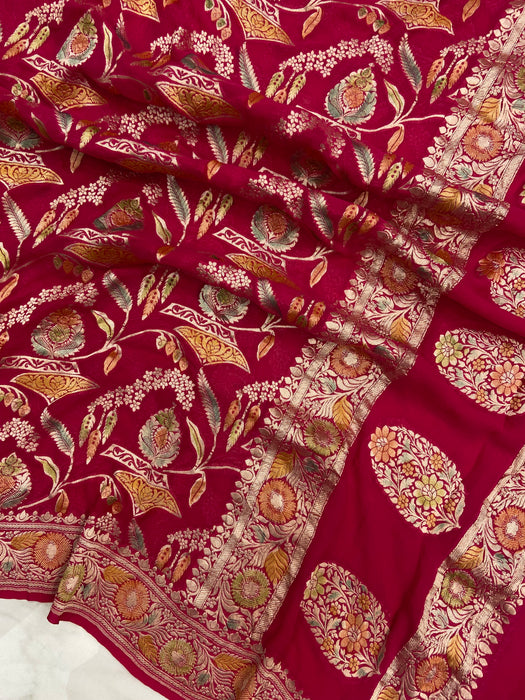 Khaddi Georgette Handloom Banarasi Dupatta