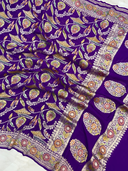 Khaddi Georgette Handloom Banarasi Dupatta